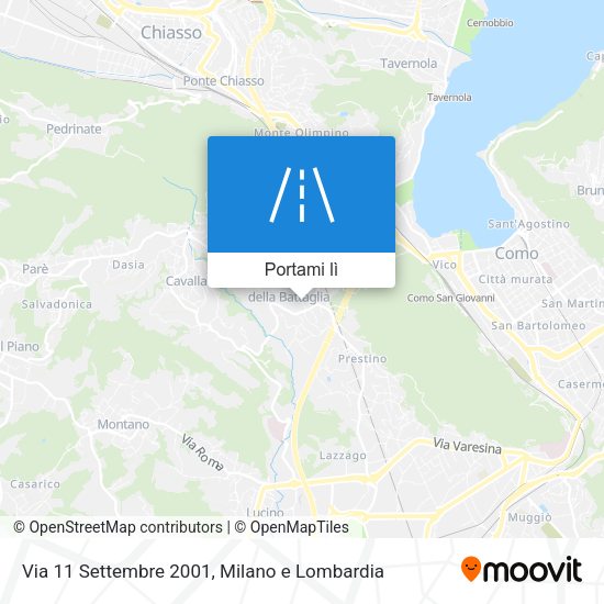 Mappa Via 11 Settembre 2001