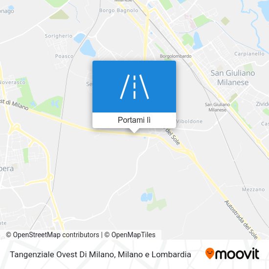 Mappa Tangenziale Ovest Di Milano