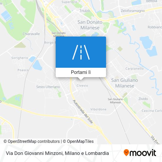 Mappa Via Don Giovanni Minzoni
