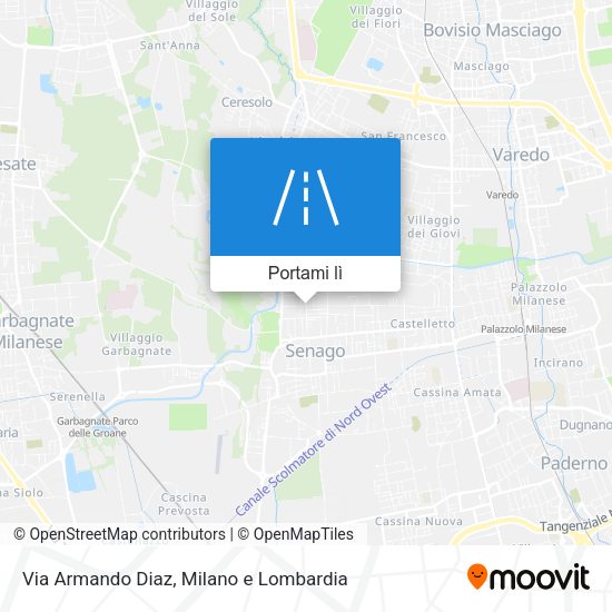Mappa Via Armando Diaz
