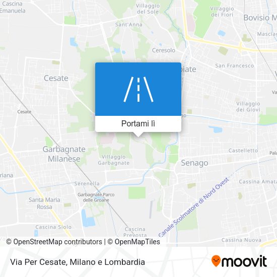 Mappa Via Per Cesate