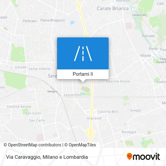 Mappa Via Caravaggio