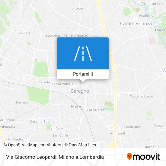 Mappa Via Giacomo Leopardi