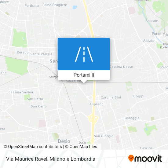 Mappa Via Maurice Ravel