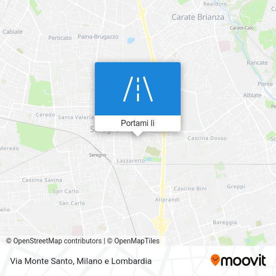 Mappa Via Monte Santo