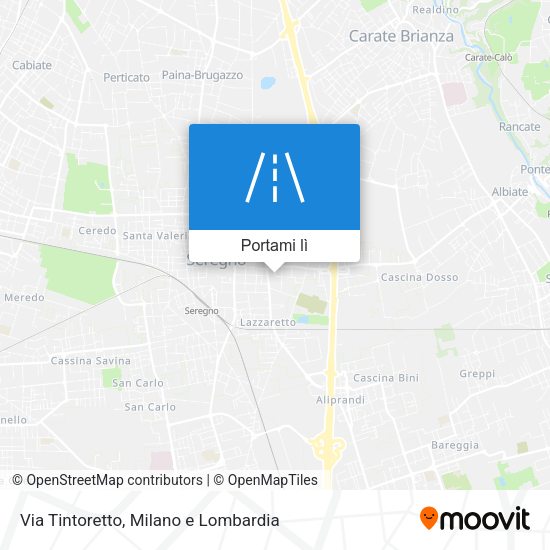 Mappa Via Tintoretto
