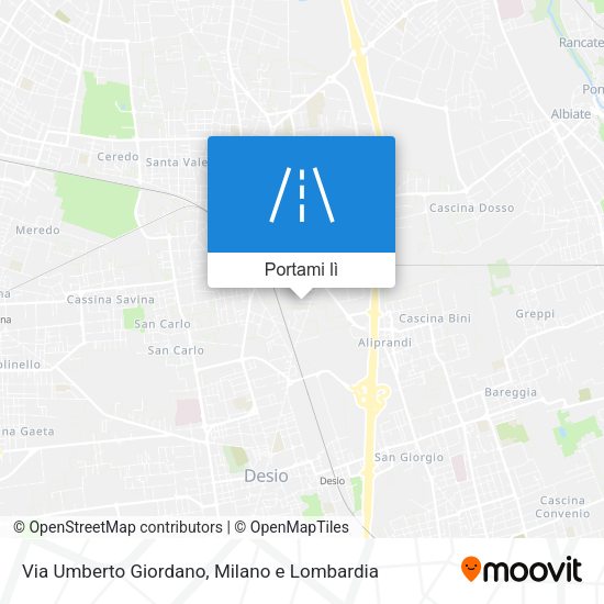 Mappa Via Umberto Giordano