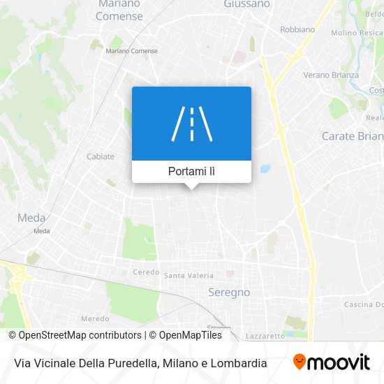 Mappa Via Vicinale Della Puredella