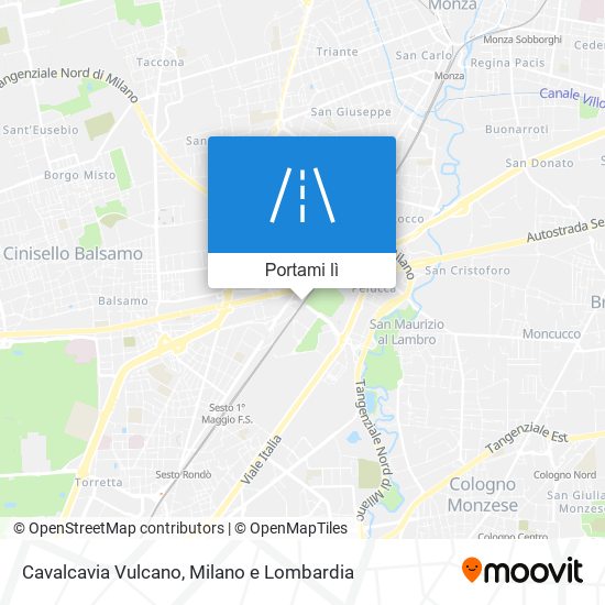 Mappa Cavalcavia Vulcano