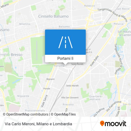 Mappa Via Carlo Meroni