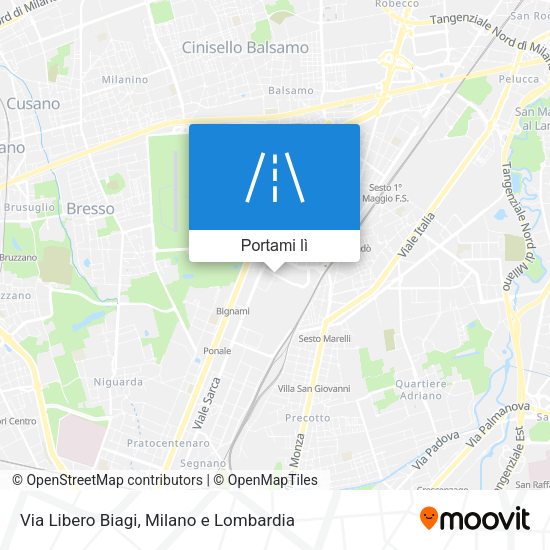 Mappa Via Libero Biagi
