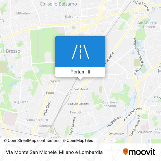 Mappa Via Monte San Michele