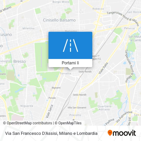 Mappa Via San Francesco D'Assisi