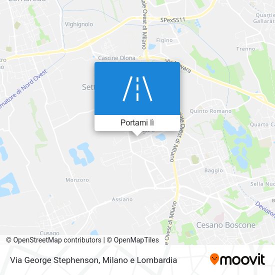 Mappa Via George Stephenson
