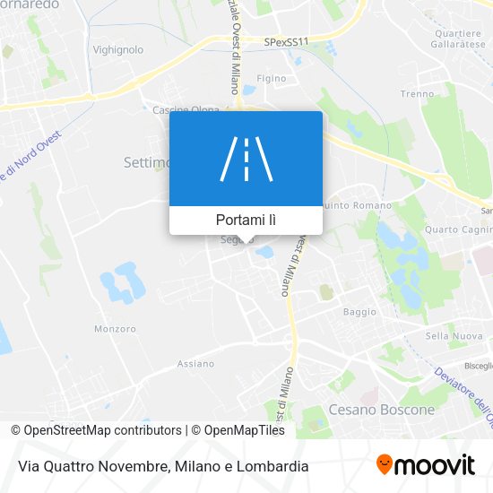 Mappa Via Quattro Novembre