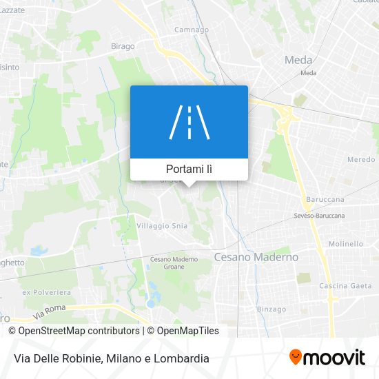 Mappa Via Delle Robinie
