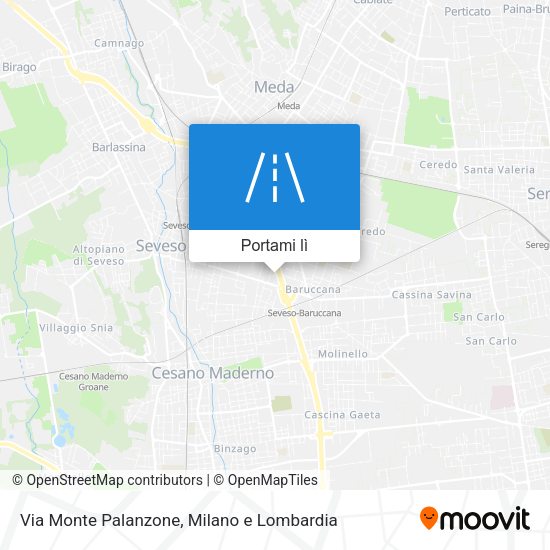 Mappa Via Monte Palanzone