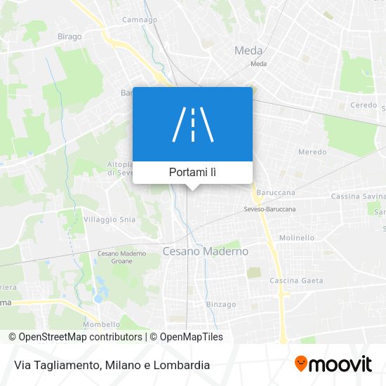 Mappa Via Tagliamento