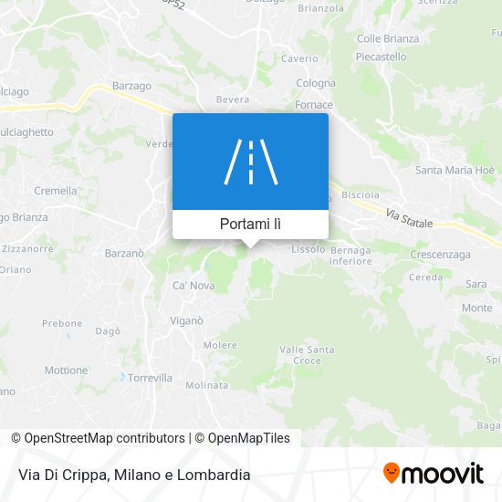 Mappa Via Di Crippa