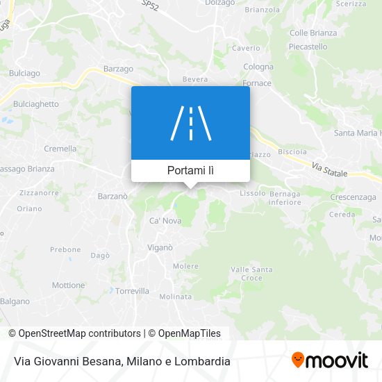 Mappa Via Giovanni Besana