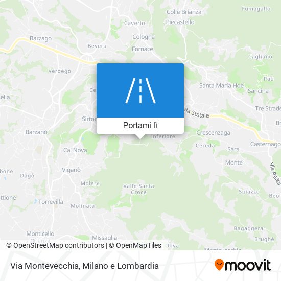 Mappa Via Montevecchia