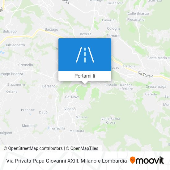 Mappa Via Privata Papa Giovanni XXIII