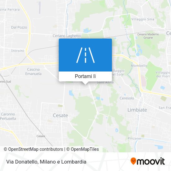 Mappa Via Donatello