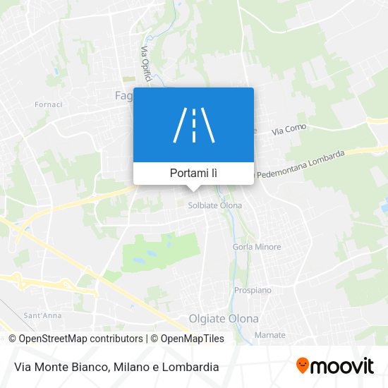 Mappa Via Monte Bianco