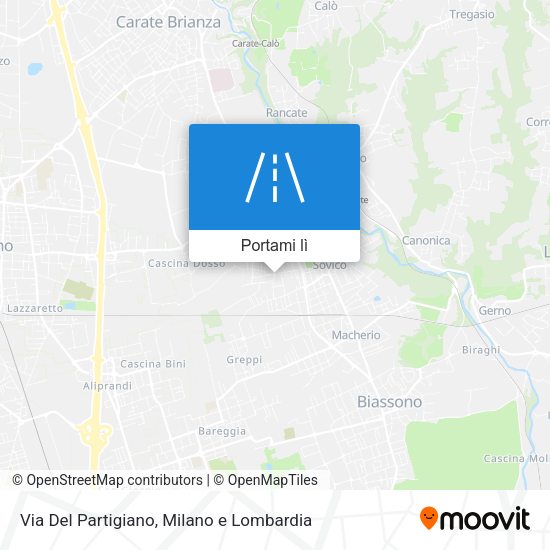 Mappa Via Del Partigiano