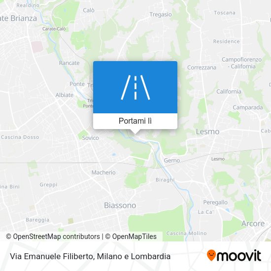 Mappa Via Emanuele Filiberto