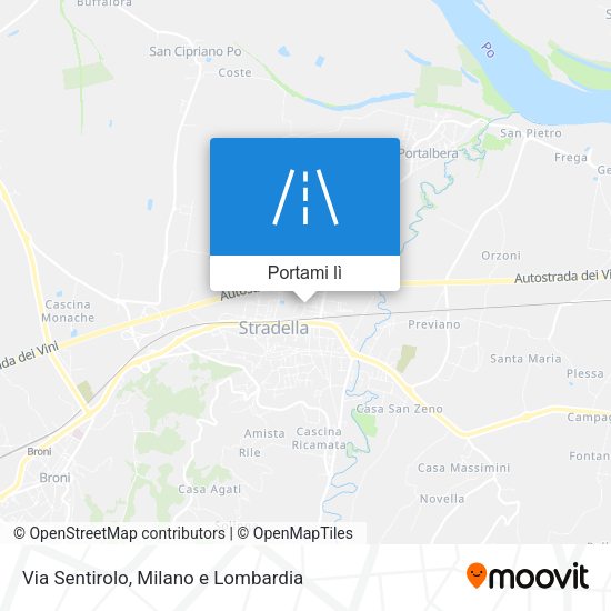 Mappa Via Sentirolo