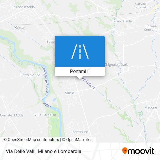 Mappa Via Delle Valli