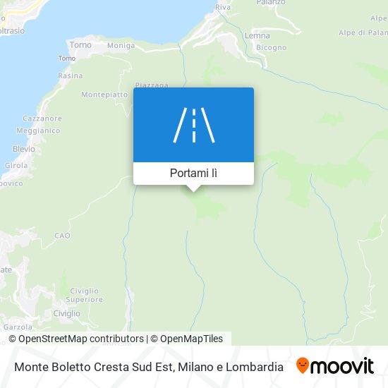 Mappa Monte Boletto Cresta Sud Est