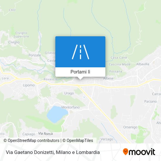 Mappa Via Gaetano Donizetti