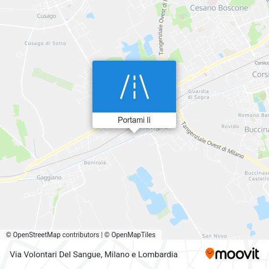 Mappa Via Volontari Del Sangue