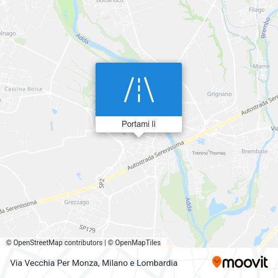 Mappa Via Vecchia Per Monza