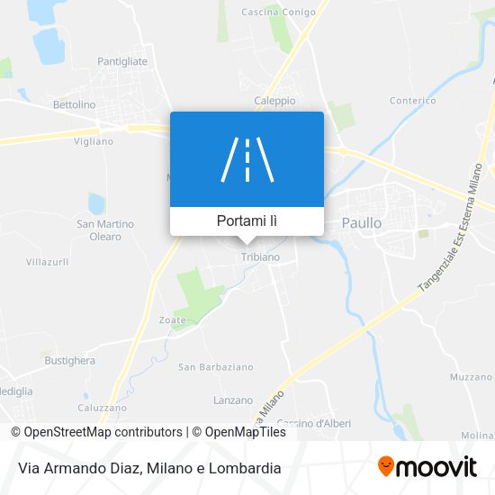 Mappa Via Armando Diaz