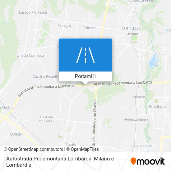 Mappa Autostrada Pedemontana Lombarda