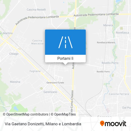 Mappa Via Gaetano Donizetti