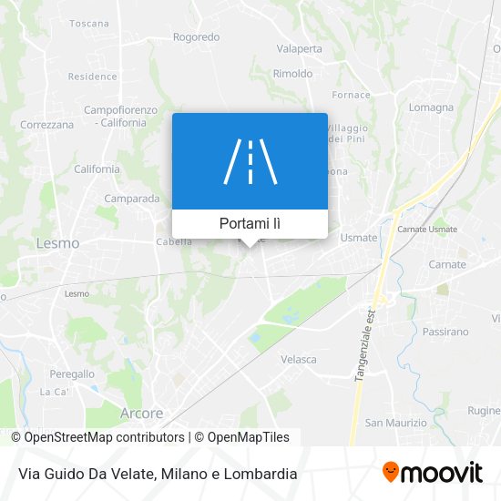 Mappa Via Guido Da Velate