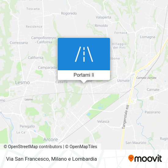 Mappa Via San Francesco