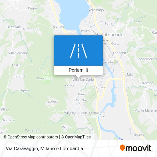 Mappa Via Caravaggio