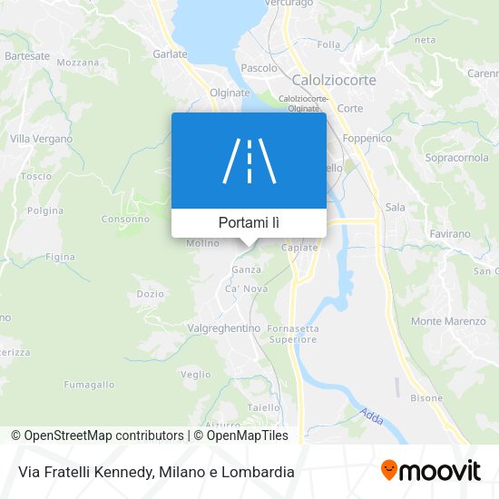Mappa Via Fratelli Kennedy