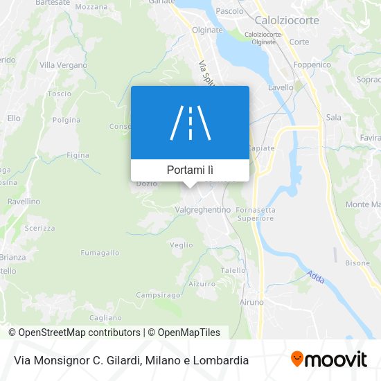 Mappa Via Monsignor C. Gilardi