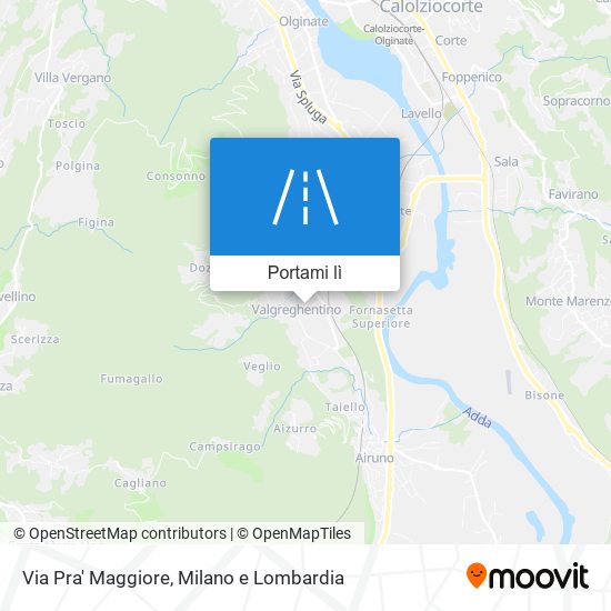 Mappa Via Pra' Maggiore