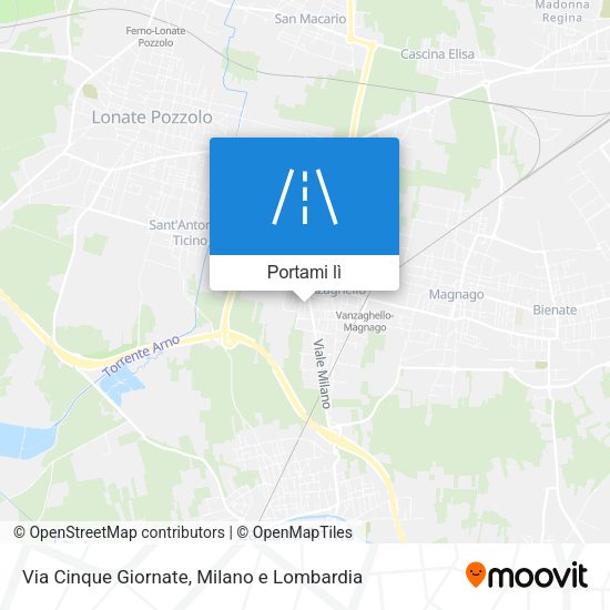 Mappa Via Cinque Giornate
