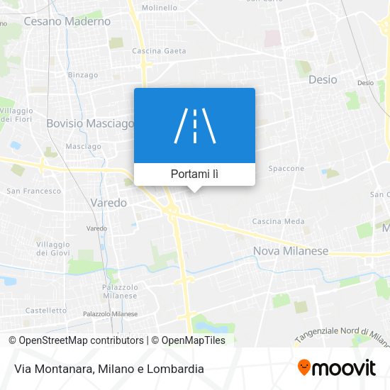 Mappa Via Montanara