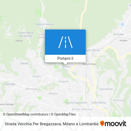 Mappa Strada Vecchia Per Bregazzana