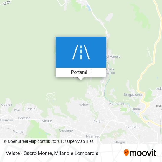 Mappa Velate - Sacro Monte