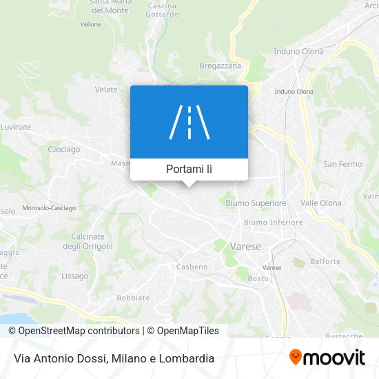 Mappa Via Antonio Dossi
